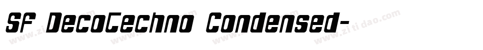 SF DecoTechno Condensed字体转换